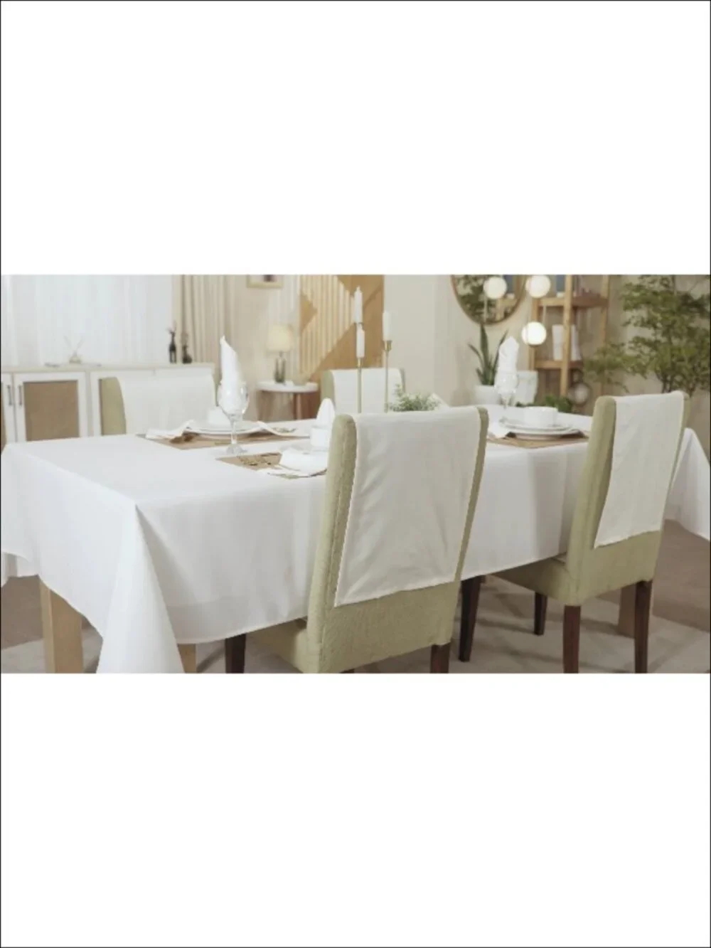 Fitted Tablecloth 2 Pack 6FT Rectangular 100% Polyester Stain Resistant